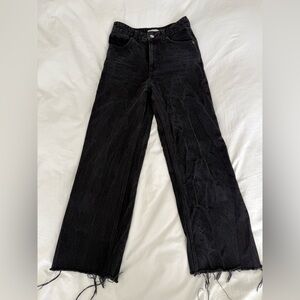 ZARA black wide leg jeans, size 4